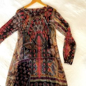 Johnny Was 2-layer, embroidered dress. This is a compliment collector!